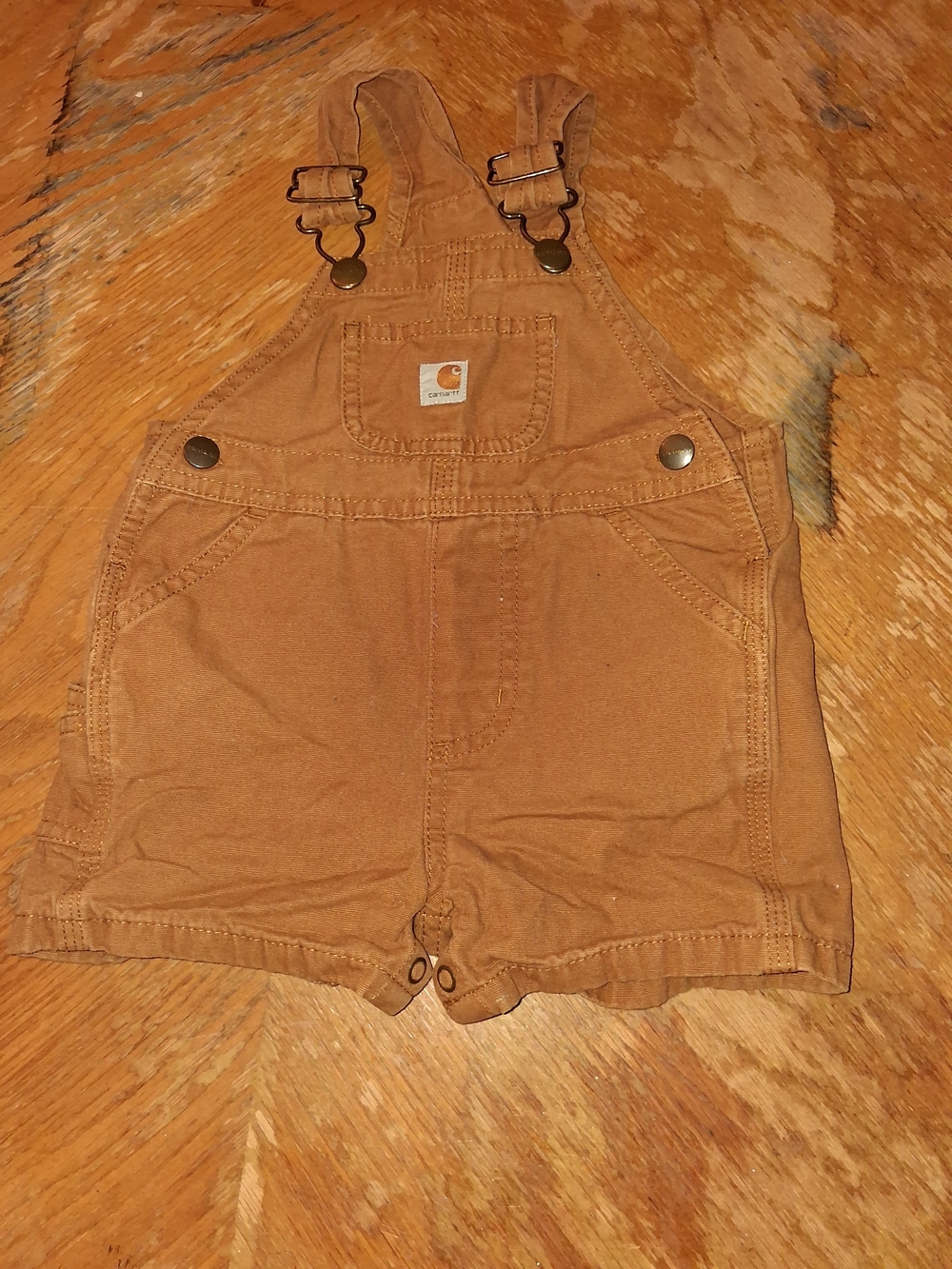 Carhartt Tan Brown Toddler Short Overalls
